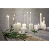 LED Blockljus Flamme Swirl | 15cm | vit [Star Trading] 064-24 361509 - 3