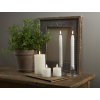 LED Blockljus Flamme Swirl | 15cm | vit [Star Trading] 064-24 361509 - 5
