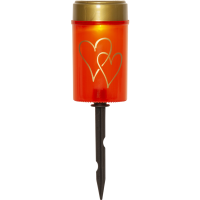 LED Gravljus Solcell Hearty | 12cm | röd [Star Trading] 483-11 501719