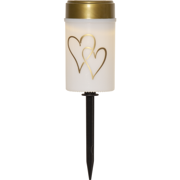 LED Gravljus Solcell Hearty | 12cm | vit [Star Trading] 483-10 501720 - 1