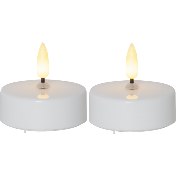 LED Värmeljus Flamme | 5.5cm | vit 2st [Star Trading] 063-06 361234 - 1