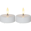 LED Värmeljus Flamme | 5.5cm | vit 2st [Star Trading]