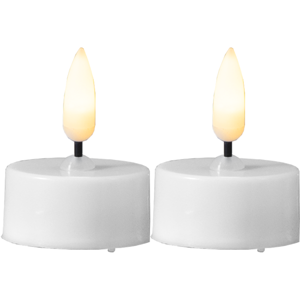 LED Värmeljus Flamme | 5cm | vit 2st [Star Trading] 063-05-1 361233 - 1