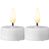 LED Värmeljus Flamme | 5cm | vit 2st [Star Trading]