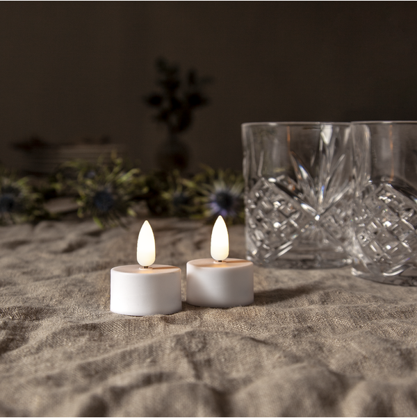 LED Värmeljus Flamme | 5cm | vit 2st [Star Trading] 063-05-1 361233 - 2