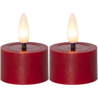 LED Värmeljus Flamme Flow | 5cm | röd 2st [Star Trading] 060-02 362104