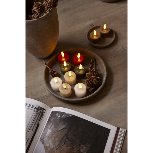 LED Värmeljus Flamme Flow | 5cm | röd 2st [Star Trading] 060-02 362104 - 3