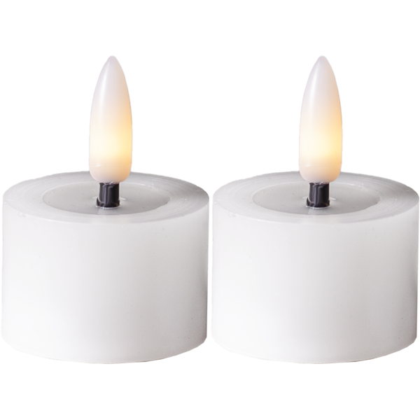 LED Värmeljus Flamme Flow | 5cm | vit 2st [Star Trading] 060-01 362103 - 1
