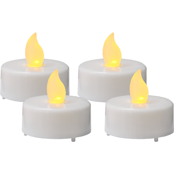 LED Värmeljus Paulo | 4cm | vit 4st [Star Trading] 066-01 361237 - 1
