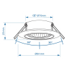 LED infälld armatur GU10 | Ø75mm | IP20 | silver [123ink] LDR08002 - 4
