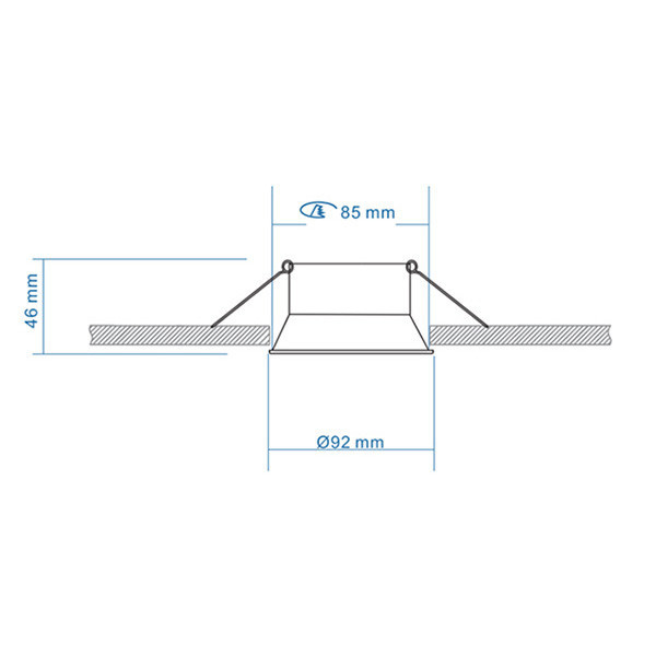 LED infälld armatur GU10 | Ø85mm | IP20 | vit [123ink] LDR08006 - 5