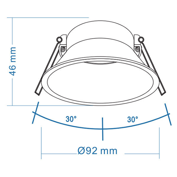 LED infälld armatur GU10 | Ø85mm | IP20 | vit [123ink] LDR08006 - 4