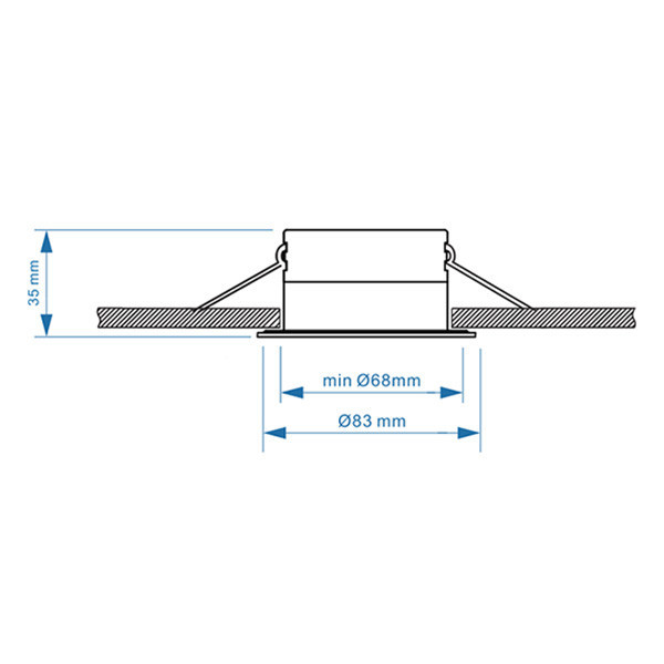 LED infälld armatur GU10 | Ø 68mm | IP65 | silver [123ink] TS6801-SN LDR08016 - 5