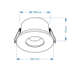 LED infälld armatur GU10 | Ø 68mm | IP65 | silver [123ink] TS6801-SN LDR08016 - 4