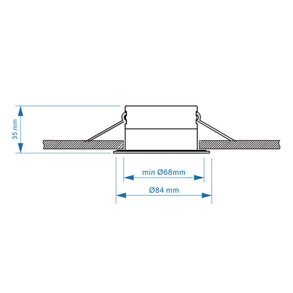 LED infälld armatur GU10 | Ø 68mm | IP65 | svart [123ink] TS6805-MB LDR08018 - 5