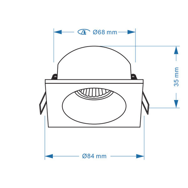 LED infälld armatur GU10 | Ø 68mm | IP65 | svart [123ink] TS6805-MB LDR08018 - 4