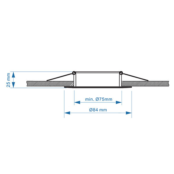 LED infälld armatur GU10 | Ø 75mm | IP20 | silver [123ink] 650100107c TS6002-SN LDR08002 - 5