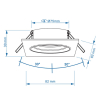 LED infälld armatur GU10 | Ø 75mm | IP20 | svart [123ink] 650000132c TS6020-MB LDR08004 - 4