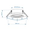 LED infälld armatur GU10 | Ø 75mm | IP20 | svart [123ink] 650100132c TS6002-MB LDR08001 - 4
