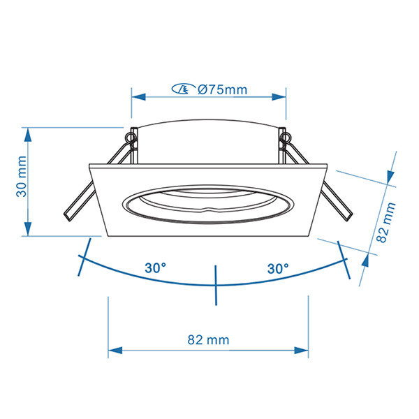 LED infälld armatur GU10 | Ø 75mm | IP20 | vit [123ink] 650000131c TS6020-MW LDR08003 - 4