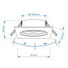 LED infälld armatur GU10 | Ø 75mm | IP20 | vit [123ink] 650000131c TS6020-MW LDR08003 - 4