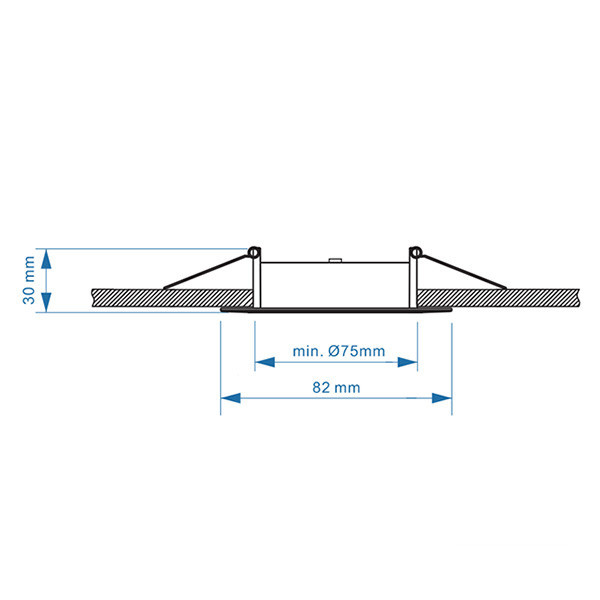 LED infälld armatur GU10 | Ø 75mm | IP20 | vit [123ink] 650000131c TS6020-MW LDR08003 - 5