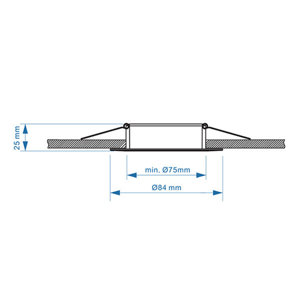 LED infälld armatur GU10 | Ø 75mm | IP20 | vit [123ink] 650100131c TS6002-MW LDR08000 - 5