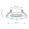 LED infälld armatur GU10 | Ø 75mm | IP20 | vit [123ink] 650100131c TS6002-MW LDR08000 - 4