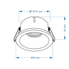 LED infälld armatur GU10 | Ø 75mm | IP65 | svart [123ink] TS6261-MB LDR08021 - 4