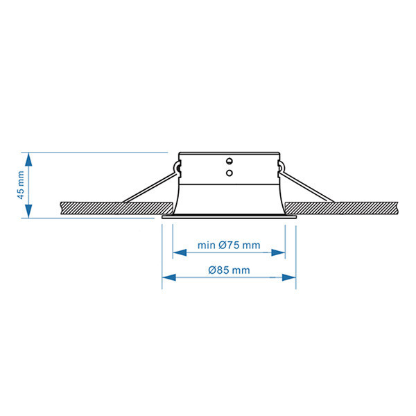LED infälld armatur GU10 | Ø 75mm | IP65 | vit [123ink] TS6261-MW LDR08020 - 5