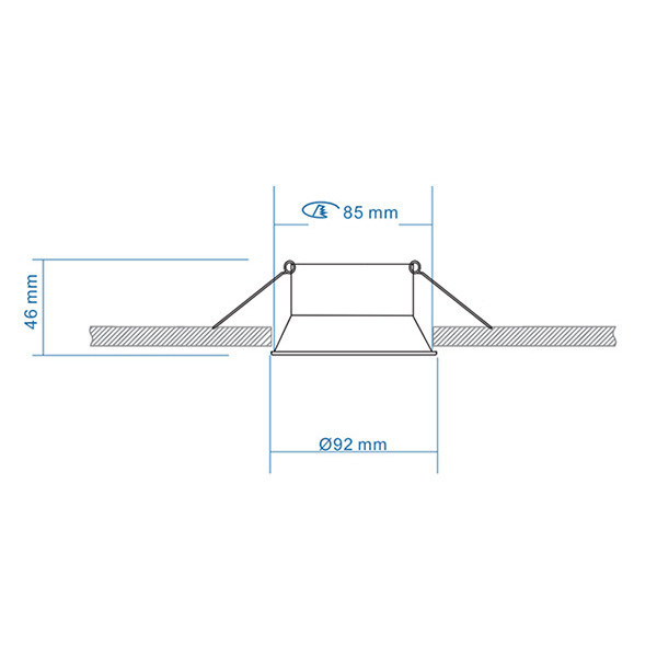 LED infälld armatur GU10 | Ø 85mm | IP20 | svart [123ink] TS6726-MB LDR08007 - 5