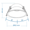 LED infälld armatur GU10 | Ø 85mm | IP20 | svart [123ink] TS6726-MB LDR08007 - 4