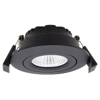 LED infälld spotlight | 1800-3000K | svart | Ø68mm | IP44 | 6W | dimbar [123ink] LDR02140