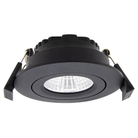 LED infälld spotlight | 2700K | svart | Ø 75mm | 6W | dimbar [123ink] V6054-AC-Black LDR02136