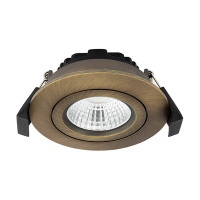 LED infälld spotlight Ø68mm dimbar | 2700K | borstad koppar | IP44 | 6W [123ink] LDR02270