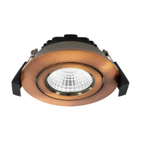 LED infälld spotlight Ø68mm dimbar | 2700K | brons | IP44 | 6W [123ink] LDR02268
