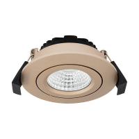 LED infälld spotlight Ø68mm dimbar | 2700K | champagne | IP44 | 6W [123ink] LDR02262