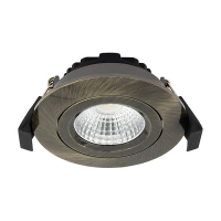 LED infälld spotlight Ø68mm dimbar | 2700K | mässing | IP44 | 6W [123ink] LDR02266