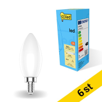 LED lampa E14 | C35 | frostad | 2700K | 2.5W | dimbar 6st [123ink] LDR01863