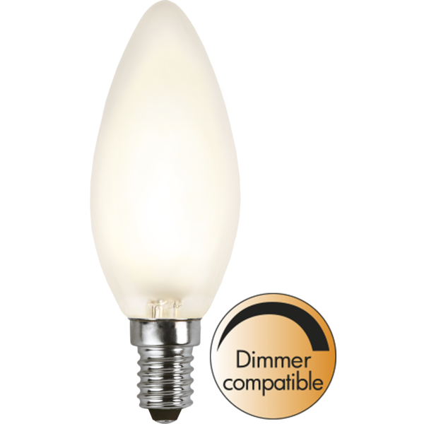 LED lampa E14 | C35 | frostad | 2700K | 4W | dimbar [Star Trading] 350-13-1 361752 - 1