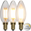 LED lampa E14 | C35 | soft glow | 4W | 3-stegs dimbar