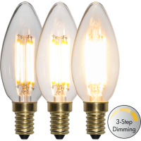 LED lampa E14 | C35 | soft glow | 4W | 3-stegs dimbar 354-83-1 361754