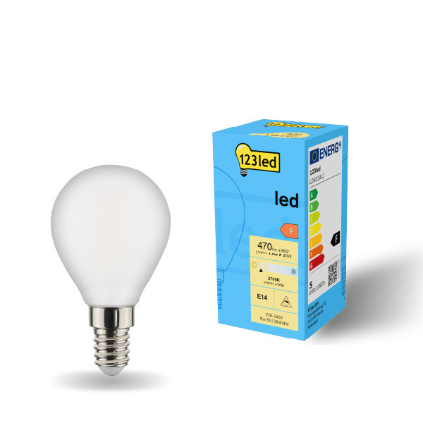 LED lampa E14 | P45 | frostad | 2700K | 4.5W | dimbar [123ink]  LDR01912 - 1