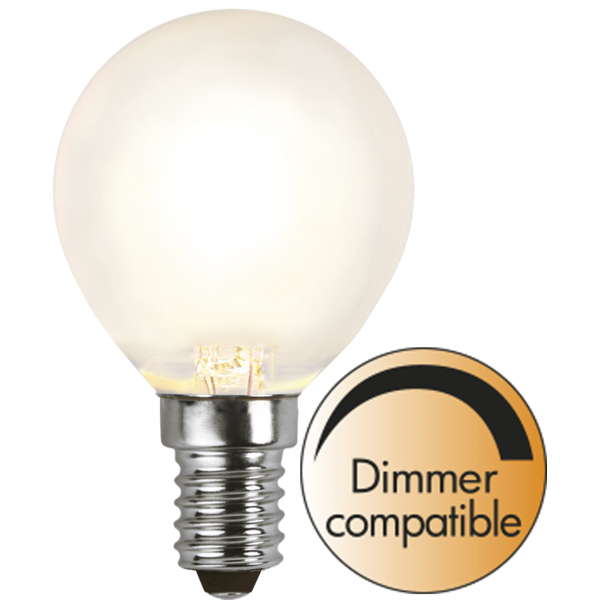 LED lampa E14 | P45 | frostad | 2700K | 4W | dimbar [Star Trading] 350-23-1 361765 - 1