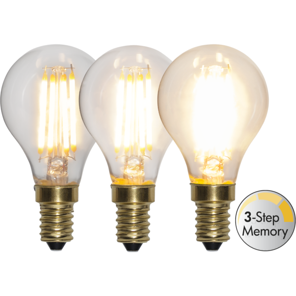 LED lampa E14 | P45 | soft glow | 4W | 3-stegs dimbar [Star Trading] 354-81-1 361770 - 1