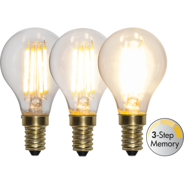 LED lampa E14 | P45 | soft glow | 4W | 3-stegs dimbar 354-81-1 361770 - 1