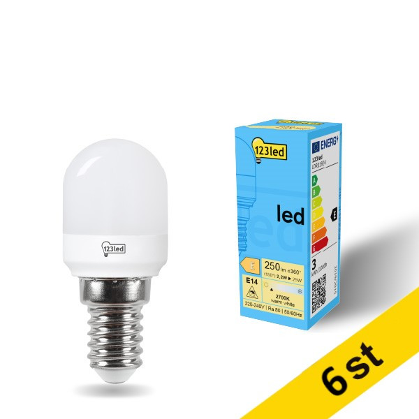 LED lampa E14 | T25 | 2.2W (25W) [123ink] 6st LDR01925 - 1