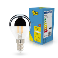 LED lampa E14 dimbar | P45 | top coated silver | 2700K | 4.5W (40W) [123ink] LDR02242