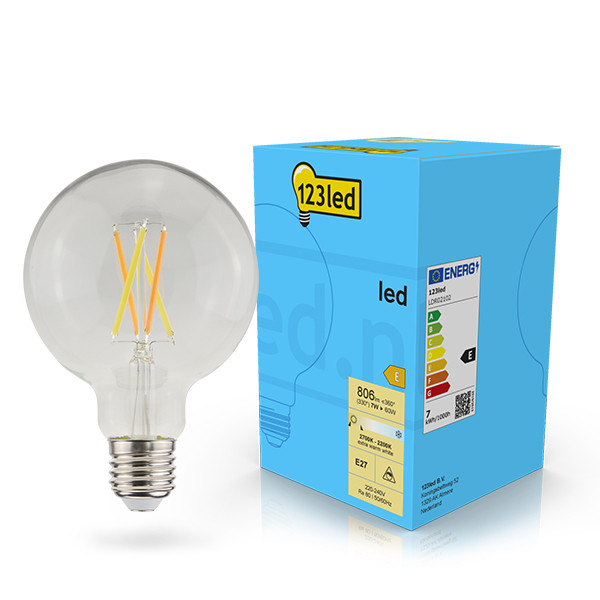 LED lampa E27 dimbar | G95 | 2200-2700K | 7W (60W) [123ink] LDR02102 - 1