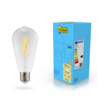 LED lampa E27 dimbar | ST64 klar | 2200-2700K | 7W (60W) [123ink] LDR02118